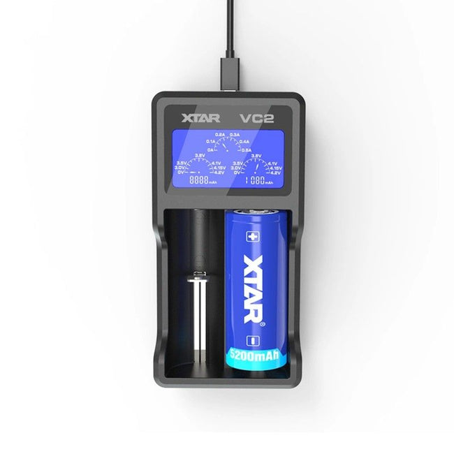 XTAR VC2 Li-ion Battery Charger with LCD Display Screen