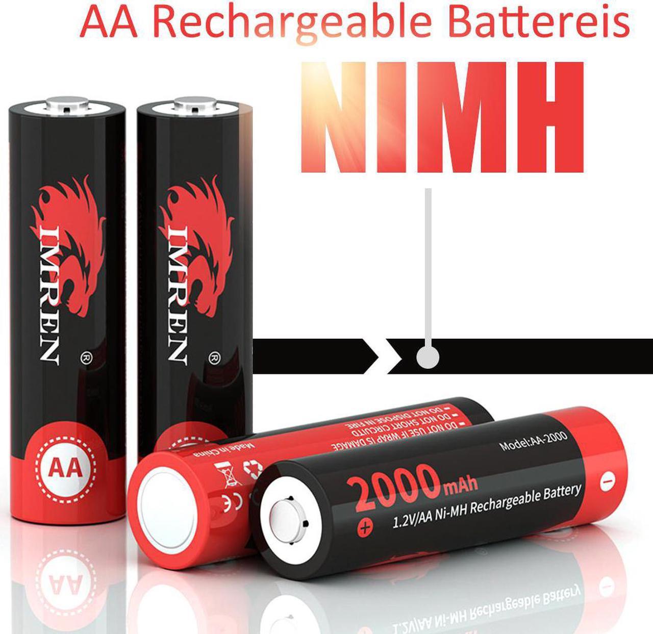 IMREN 1.2V AA 2000mAh Rechargeable Ni-MH Battery