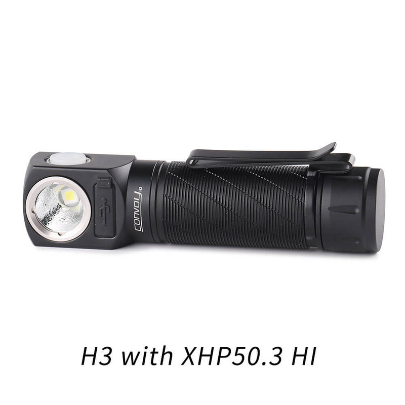 amazon prime xhp50 rechargable flashlights Convoy H3 XHP50.3 HI Multifunctional Flashlight – flashlightgo
