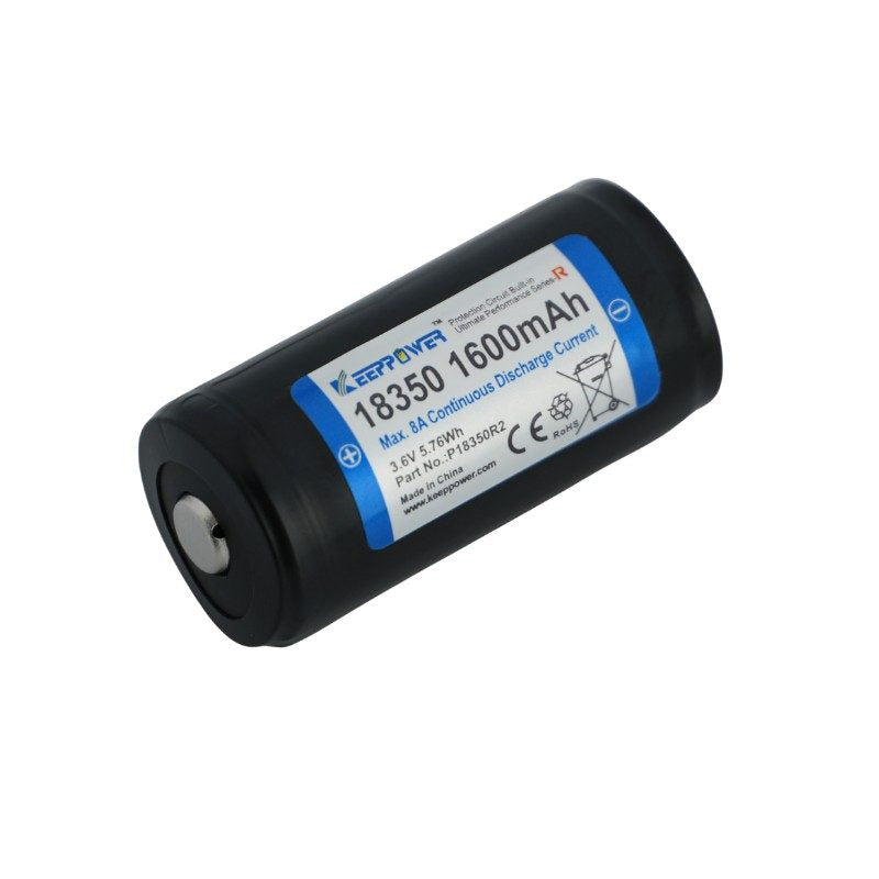 Keeppower P18350R2 1600mAh Protected Li-ion Rechargeable 18350 Battery