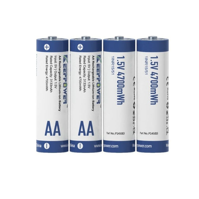 Keeppower P1450I3 AA 1.5V 4700mWh 3133mAh Rechargeable Li-ion Battery
