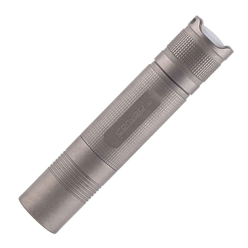 Convoy S2+ Stonewash Titanium Alloy 18650 flashlight