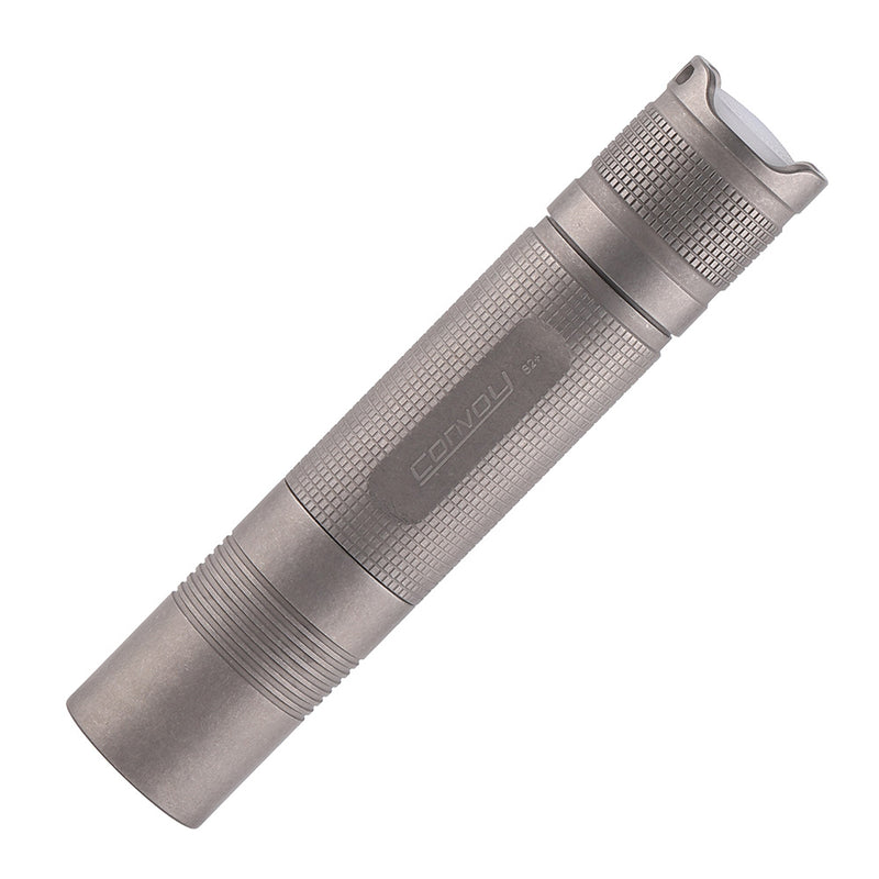 Convoy S2+ Stonewash Titanium Alloy 18650 flashlight