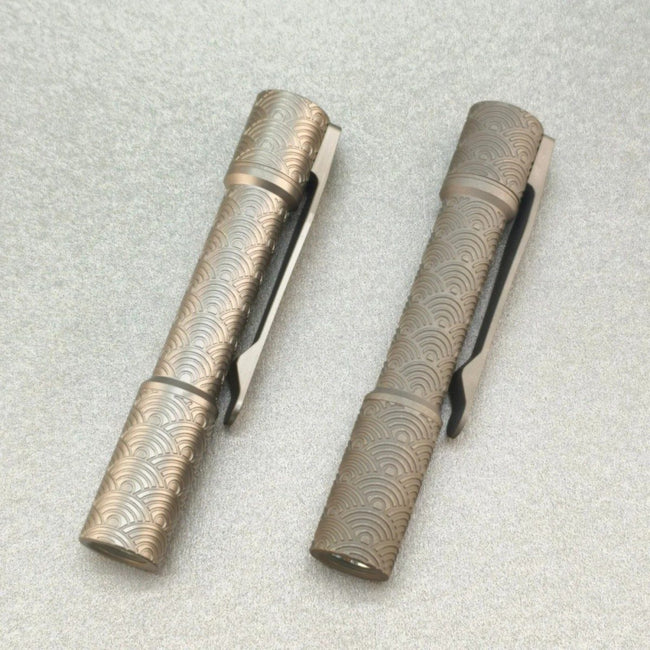ReyLight Pineapple Mini Ti Full Seigaiha EDC Flashlight
