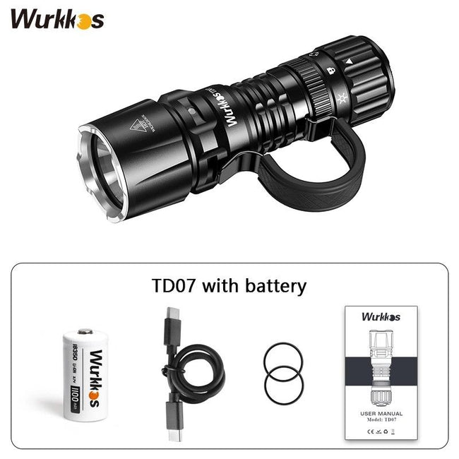 Wurkkos TD07 1300lm Tactical Flashlight