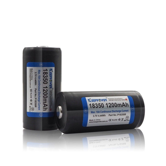 Keeppower P18350R 1200mAh Protected Li-ion Rechargeable Battery