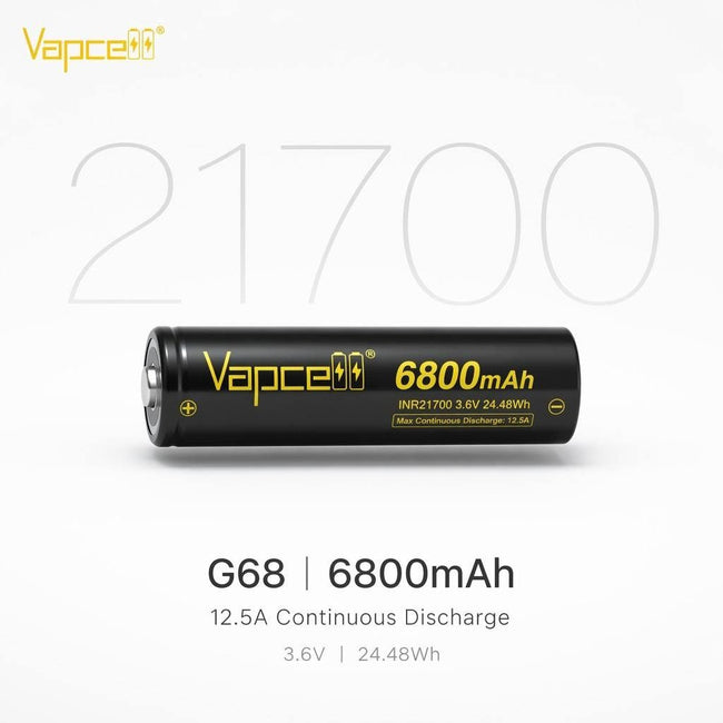 Vapcell G68 21700 6800mAh Rechargeable Battery