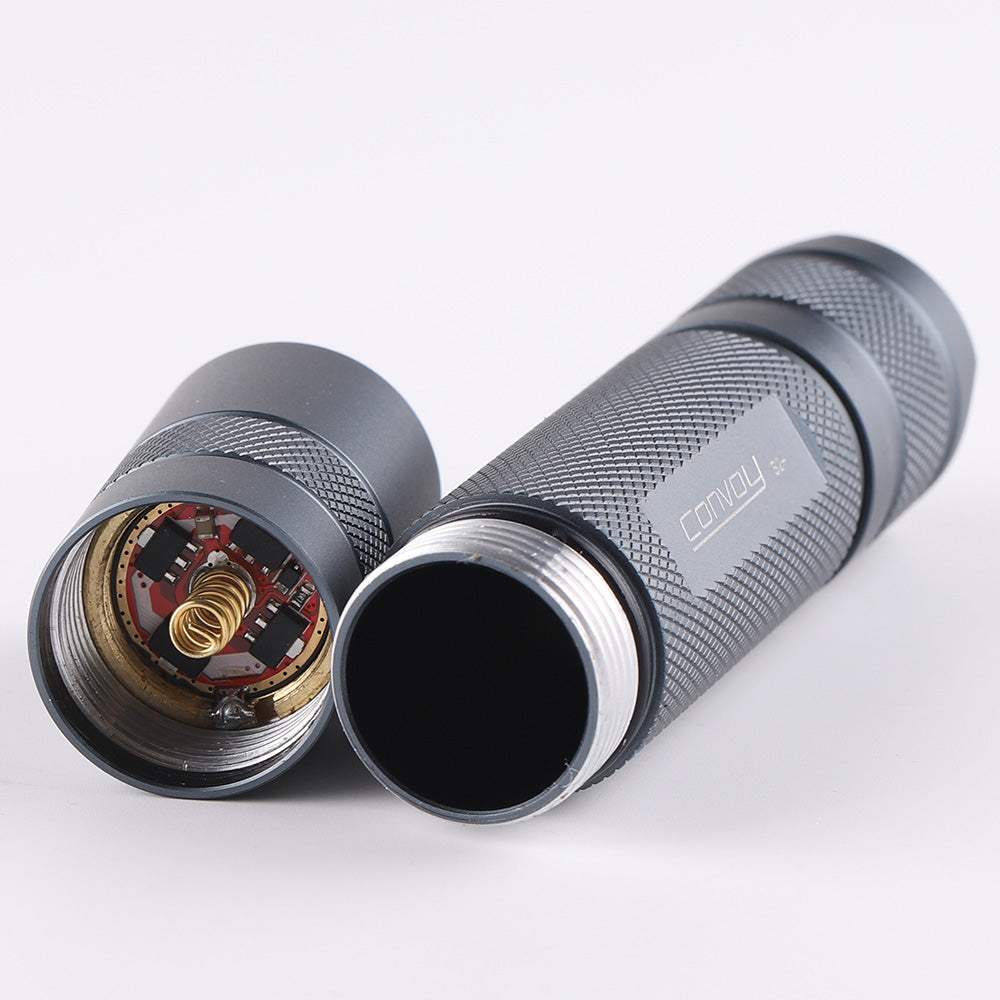 Convoy S2+ Gray 18650 Flashlight – LED & Driver Options