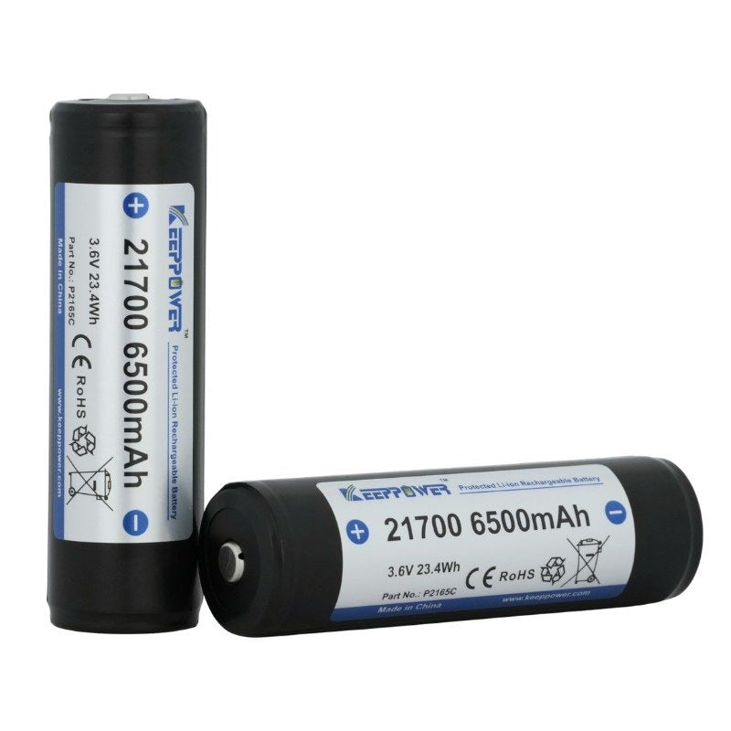 Keeppower P2165C Protected Li-ion Rechargeable 21700 Battery