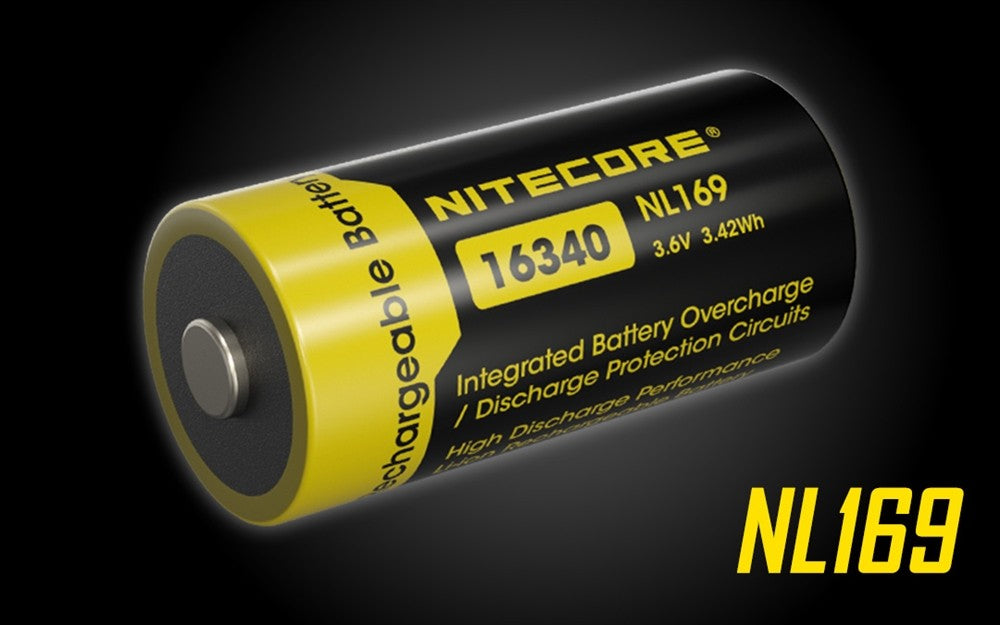 Nitecore NL169 950mAh Rechargeable 16340 Battery