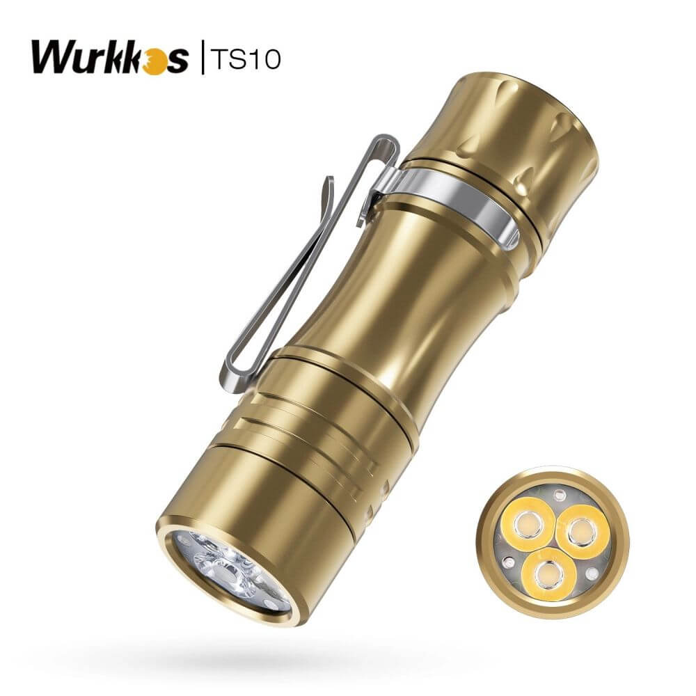 Wurkkos TS10 Brass EDC Flashlight