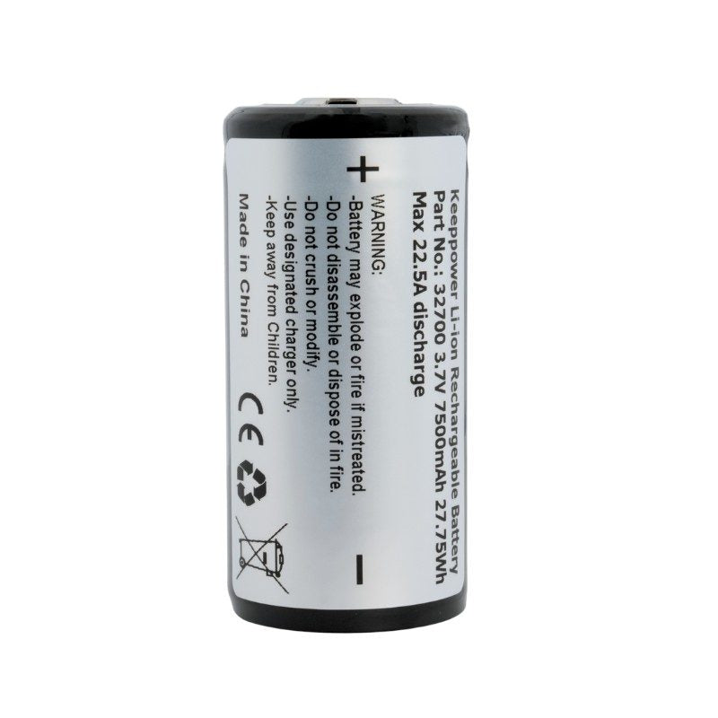 Keeppower 32700 7500mAh 27.75Wh Li-ion Rechargeable Battery