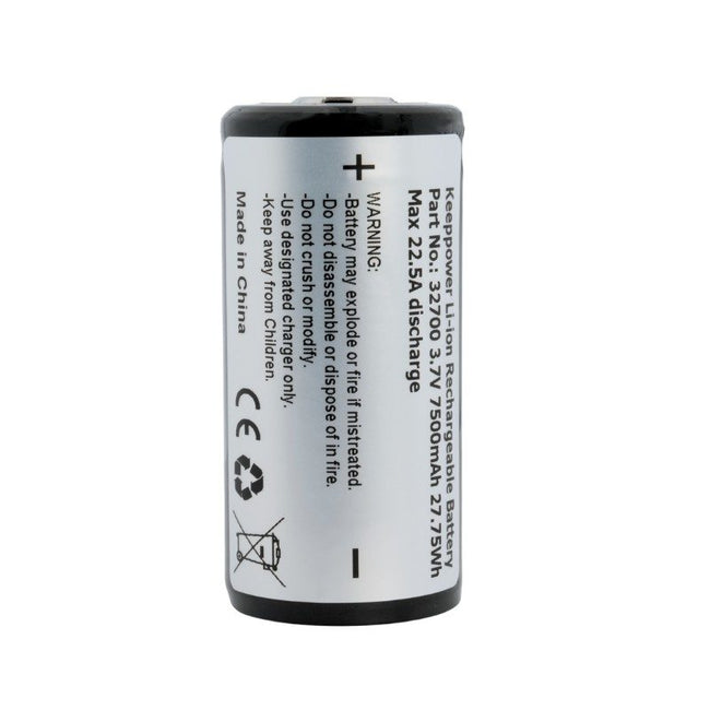 Keeppower 32700 7500mAh 27.75Wh Li-ion Rechargeable Battery