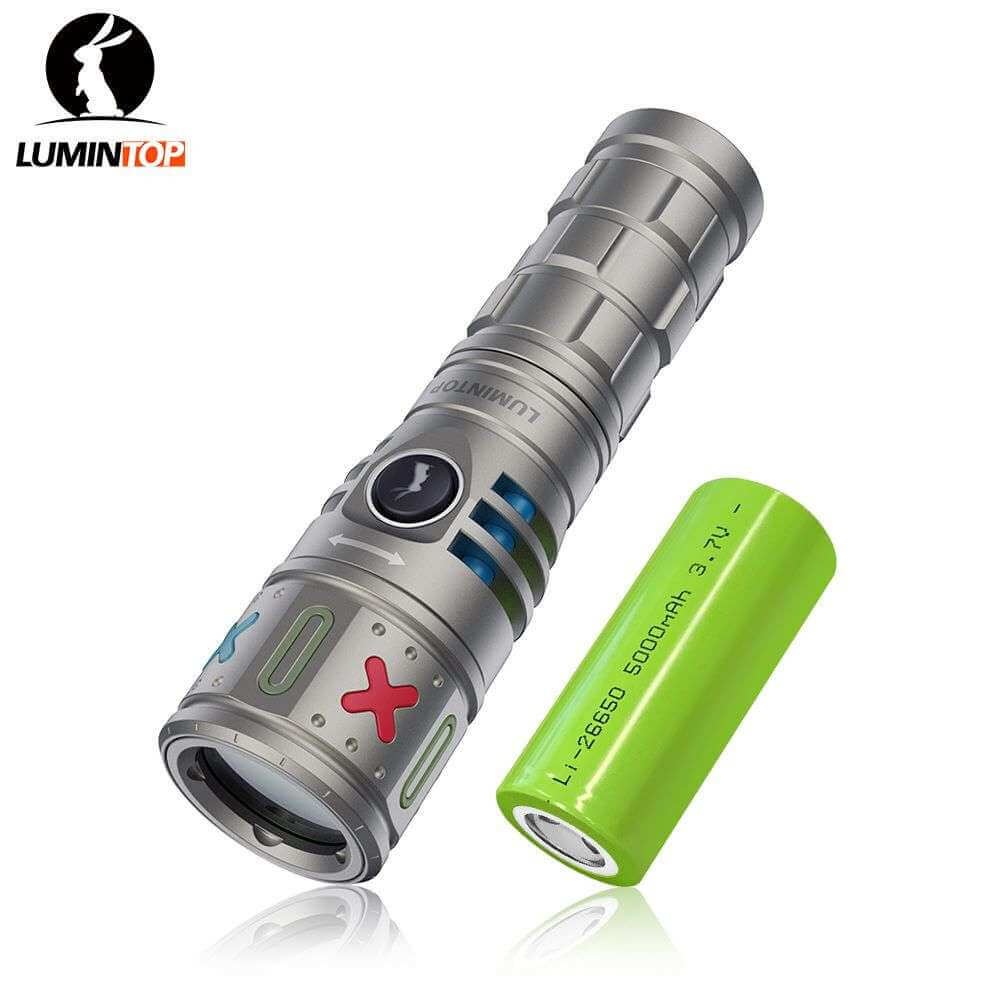 Lumintop XO 26650 Titanium LEP Zoom flashlight