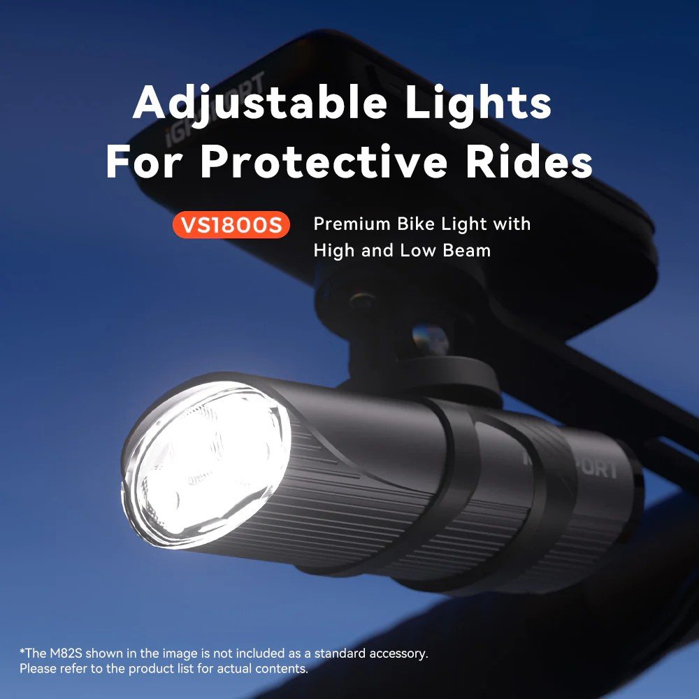 iGPSPORT VS1800 Smartes Fahrrad-Frontlicht