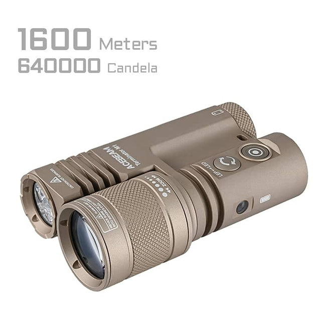 Acebeam Terminator M1 Dual Head LED & LEP Zoomable Flashlight