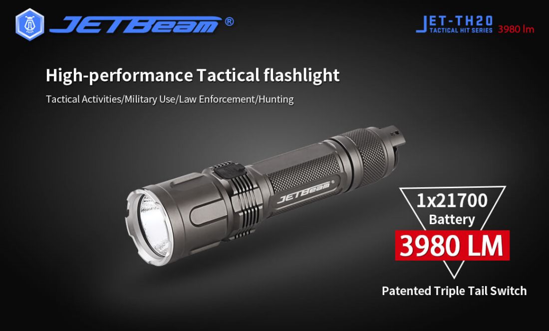 Jetbeam TH20 GUARDIAN Tactical Flashlight