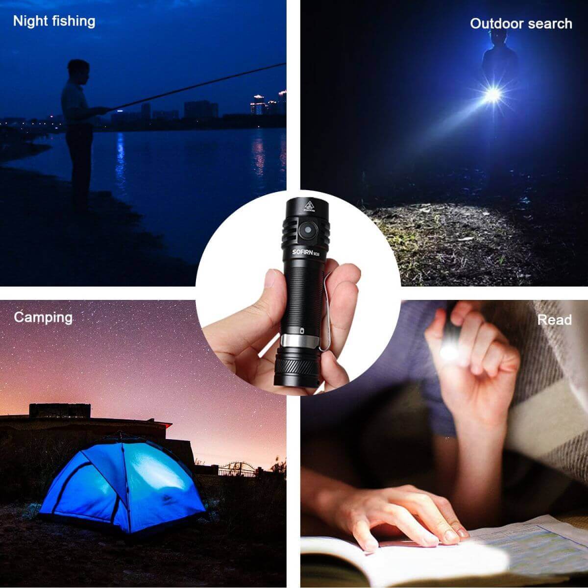 cr1850 rechargeable flashlight Sofirn SC18 Rechargeable EDC Flashlight – flashlightgo