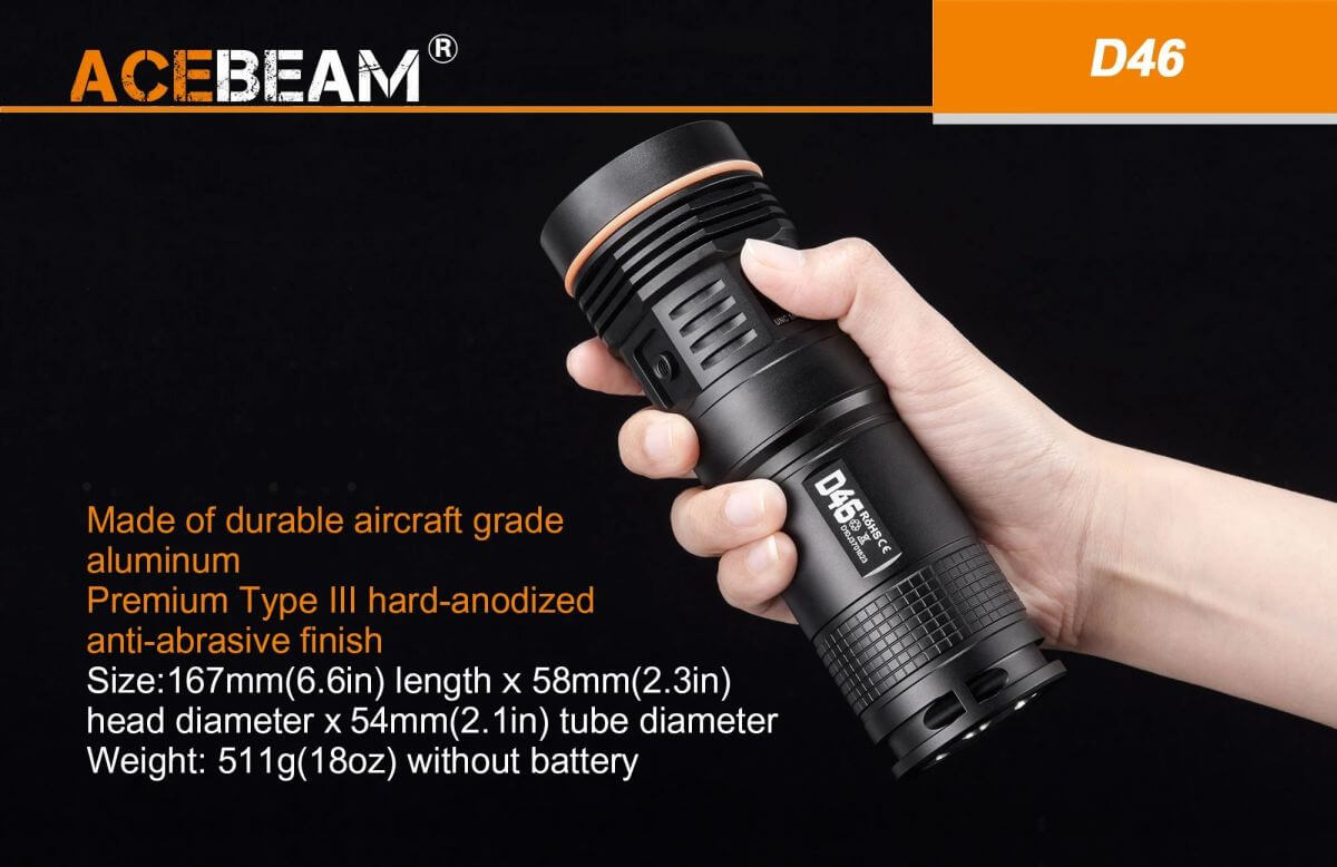 Acebeam D46 LED Dive Light