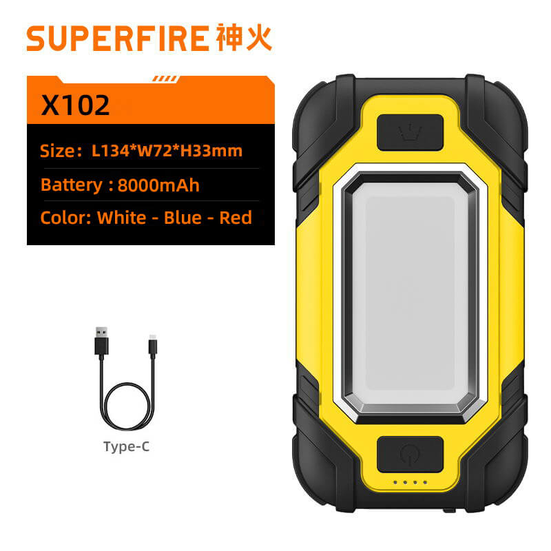 SuperFire X102 Multi Function Folding Work Light