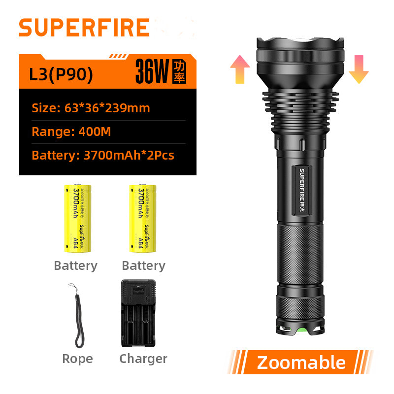 SUPERFIRE L3/L3-D 36W 2700Lm LED Flashlight – flashlightgo