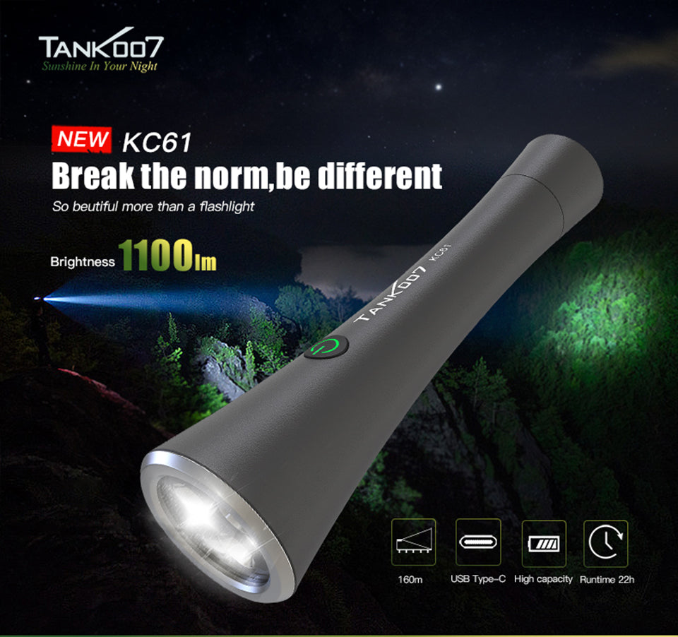 TANK007 KC61 High Power Outdoor LED Flashlight