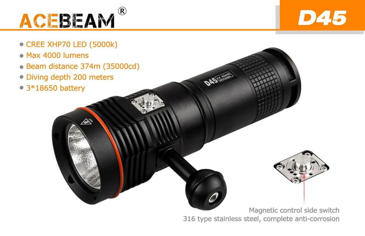 Acebeam D45 LED Dive Light