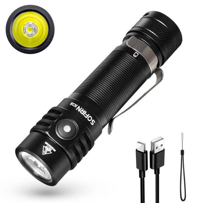 cr1850 rechargeable flashlight Sofirn SC18 Rechargeable EDC Flashlight – flashlightgo