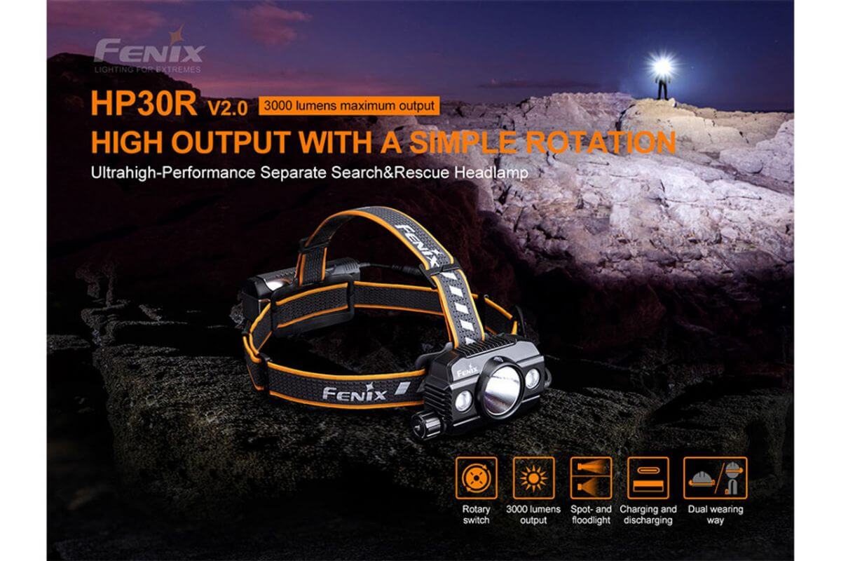 Fenix HP30R V2.0 3000 Lumen Headlamp